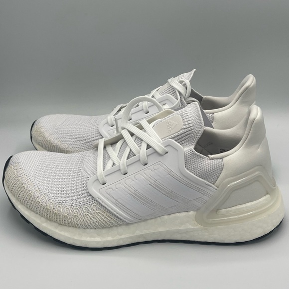 Adidas Ultraboost 20 Men’s Running Shoes Athletic Sneaker White Trainers defects - Picture 3 of 10
